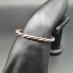 Vintage‎ 800 Silver Twisted Cuff Bangle Bracelet
